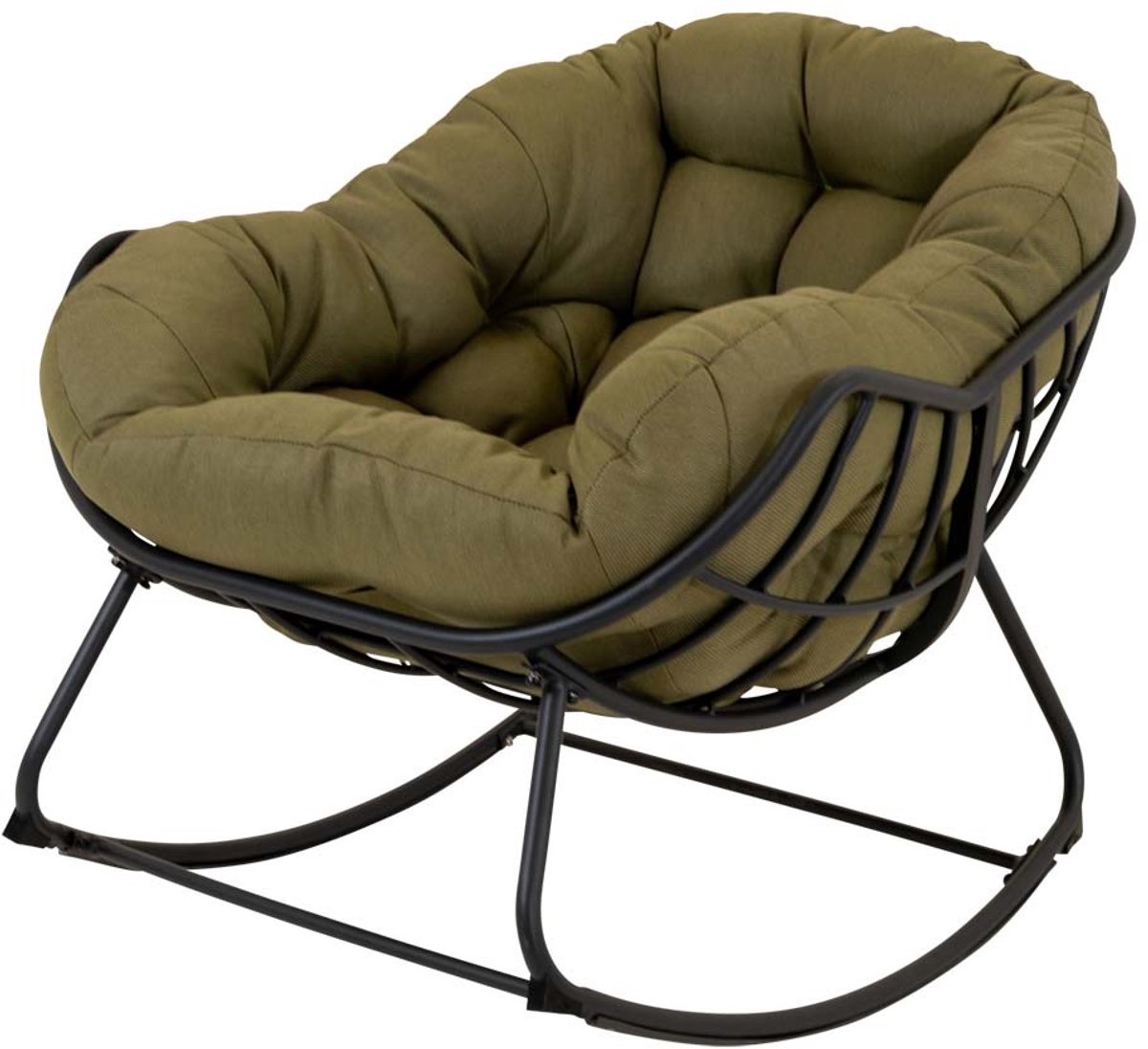 Lesli Living - Bistrostoel Cozy - Groen - 97x117x82cm