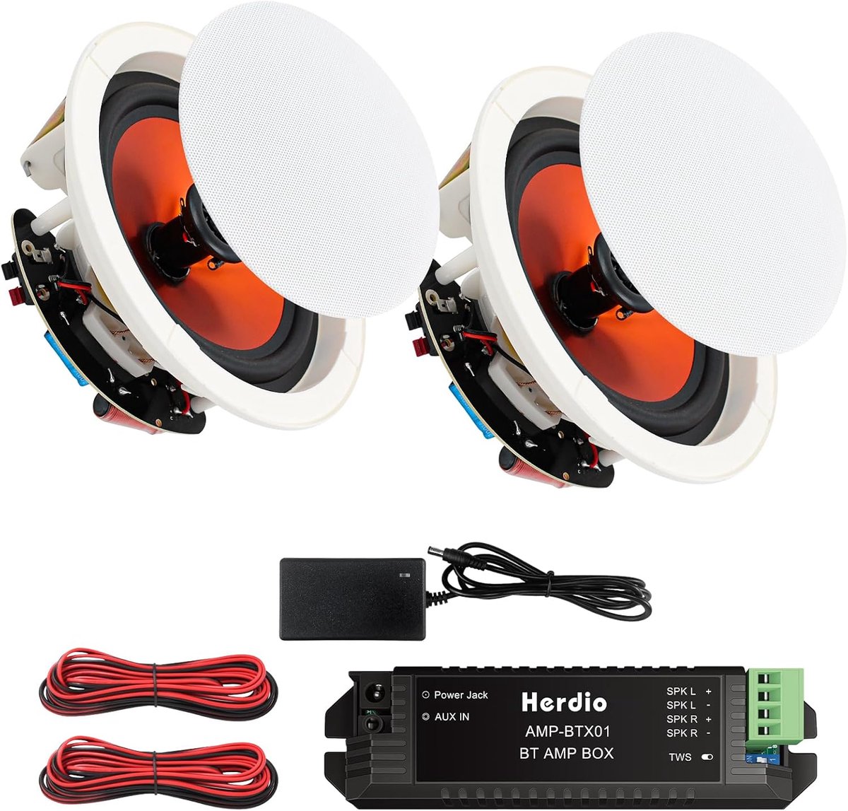Plafond Speakers - Inbouw Speakers - Home Entertainment - 8 Inch Formaat - 25cm Diep
