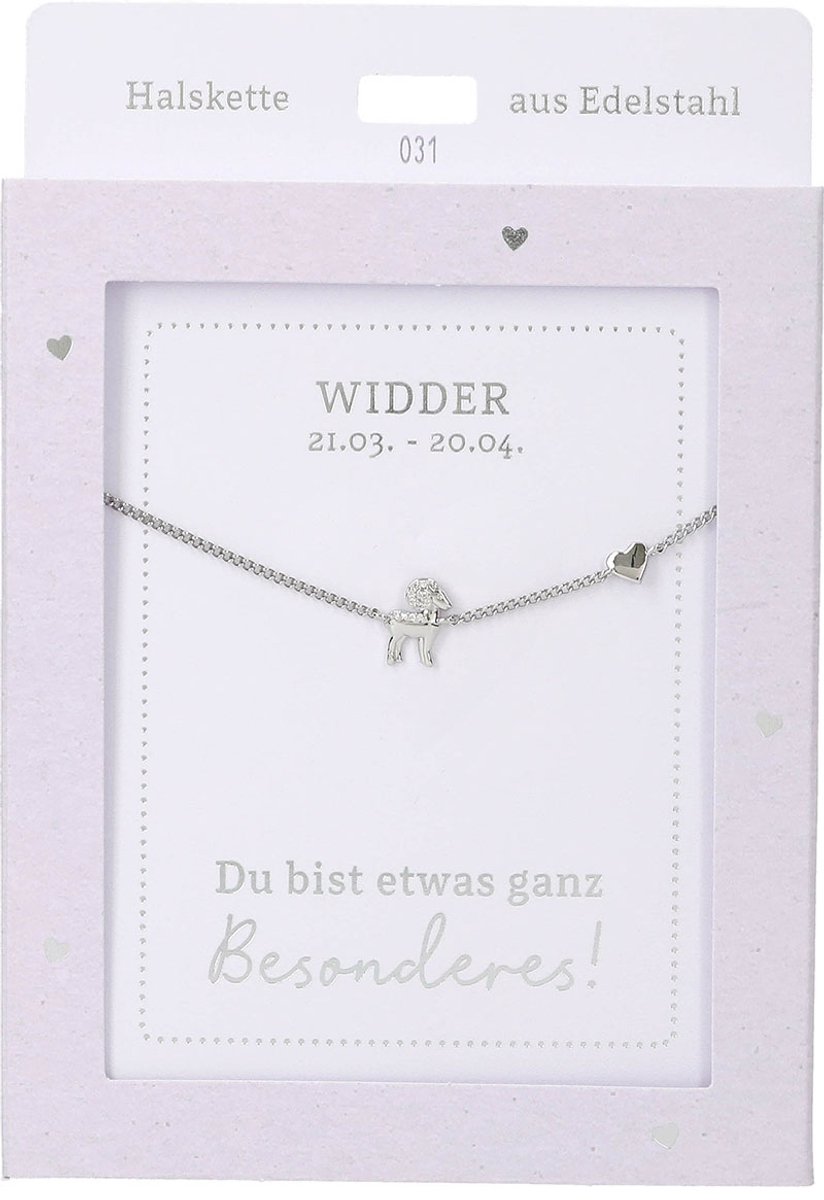 Depesche ketting Widder zilver sterrenbeeld cadeau modern.