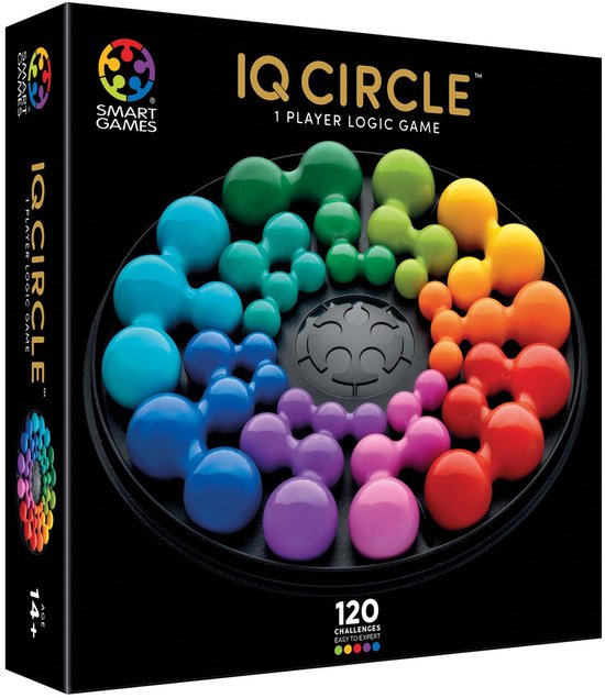 SmartGames - IQ Circle Deluxe - 120 opdrachten - origineel geschenk - denkspel volwassenen