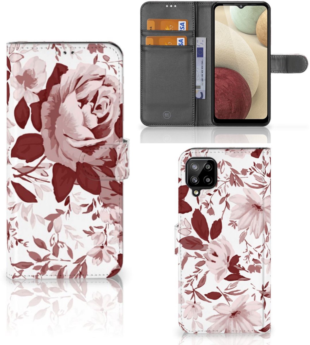 Hoesje Samsung Galaxy A12 Watercolor Flowers