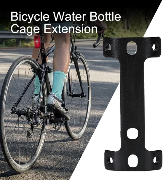 Flessenhouder Adapter - Fiets Accessoire - Extra Positie - Aluminium Constructie - 10x5x1 cm - Zwart — afbeelding 5