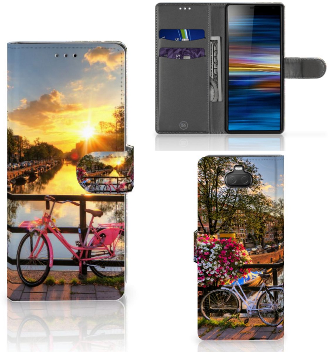 Boekhoesje voor Sony Xperia 10 Flip Cover Amsterdamse Grachten