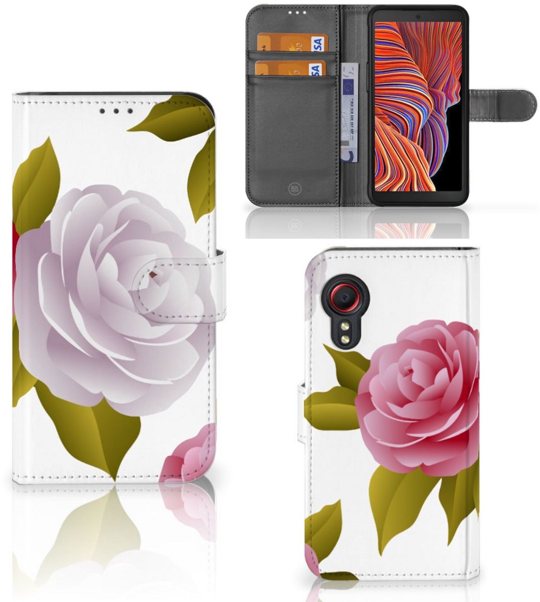 Book Case voor Samsung Galaxy Xcover 5 Hoesje Roses
