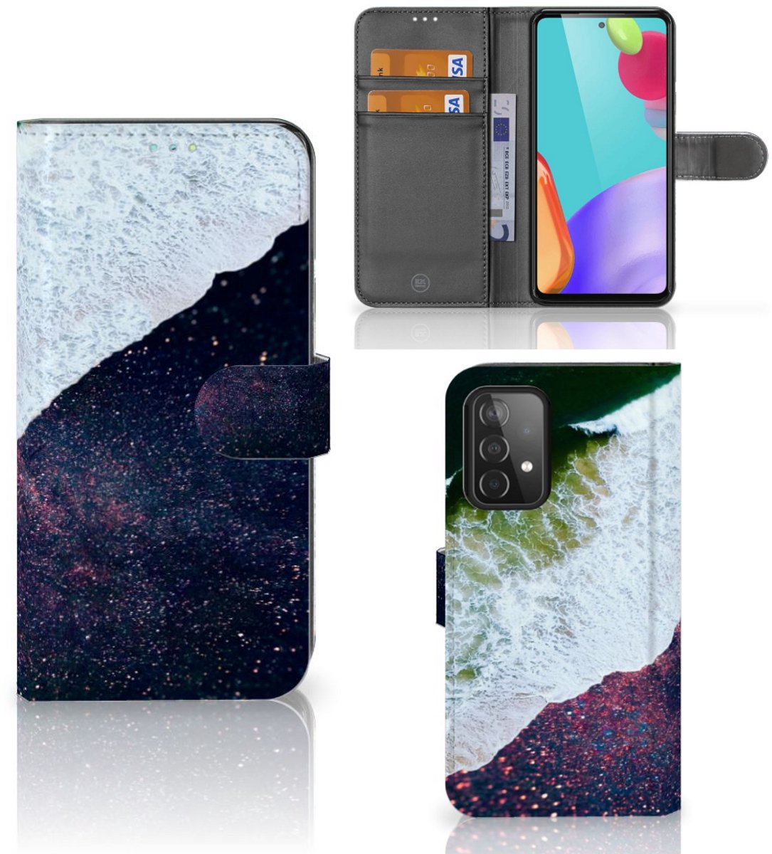 Samsung Galaxy A52 Book Case Sea in Space