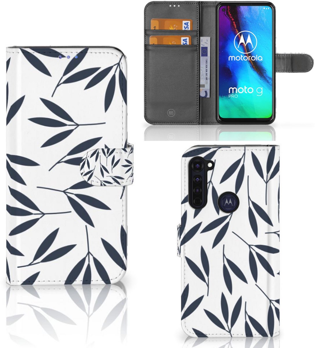 Motorola Moto G Pro Hoesje Leaves Blue