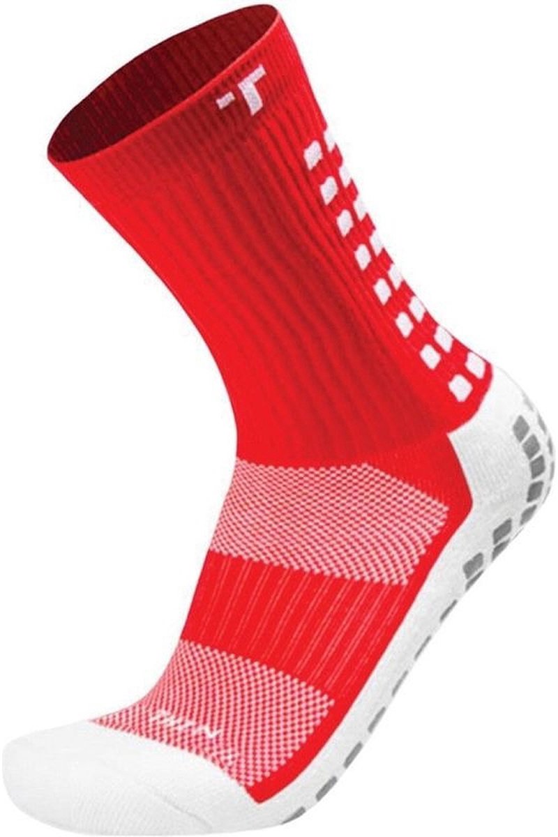 Trusox Mid-Calf Cushion Crew 3.0 Gripsokken - Rood | Maat: 34,5-38,5