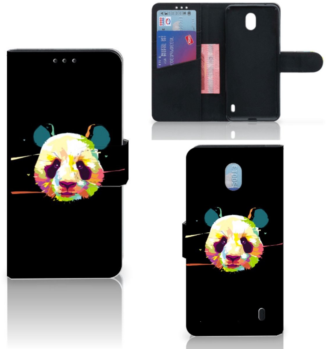 Nokia 1 Plus Leuk Hoesje Panda Color