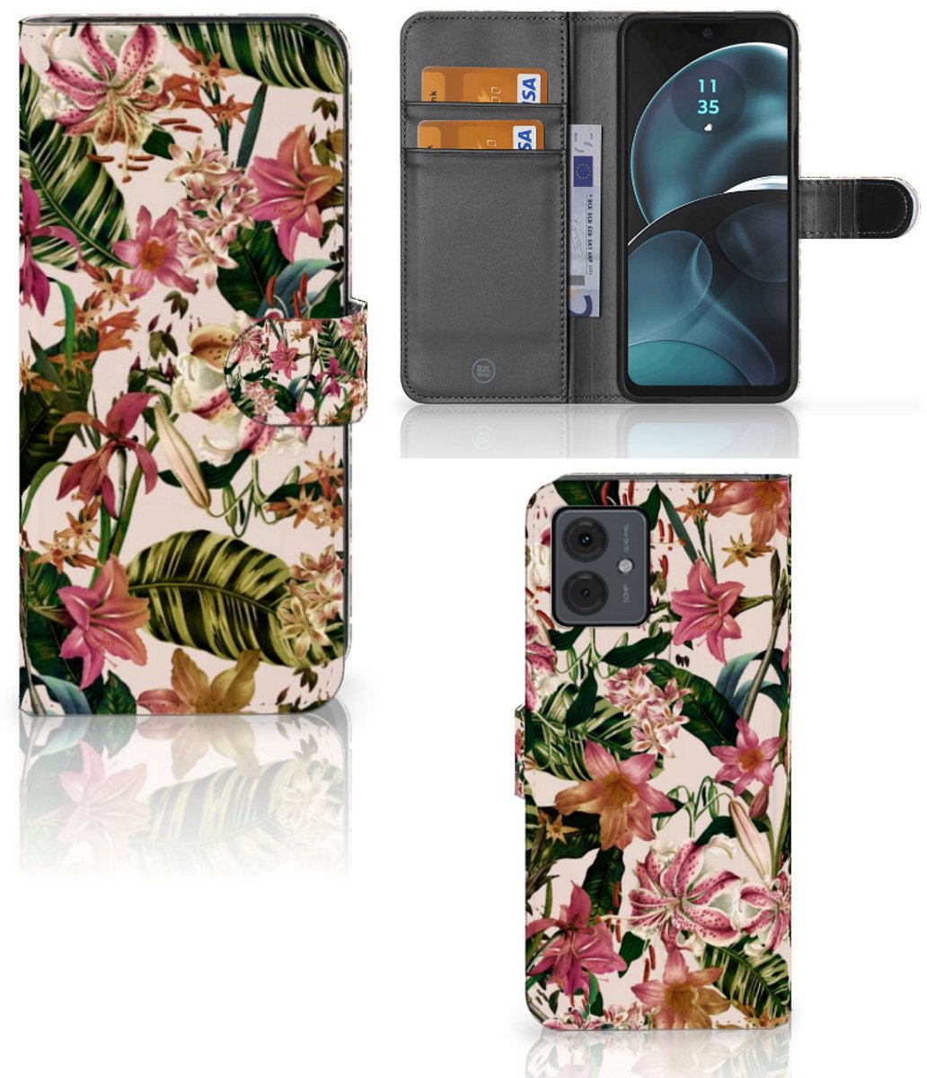 Motorola Moto G14 Hoesje Flowers