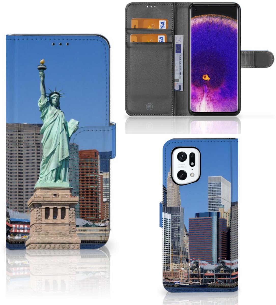 OPPO Find X5 Pro Flip Cover Vrijheidsbeeld