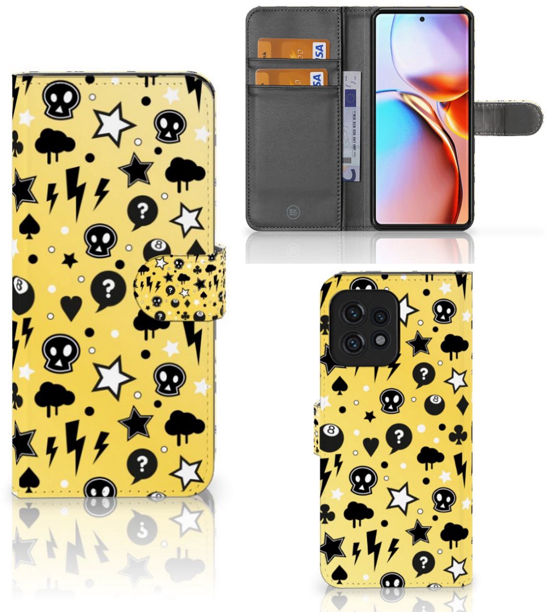 Telefoonhoesje met Naam Motorola Edge 40 Pro Punk Geel