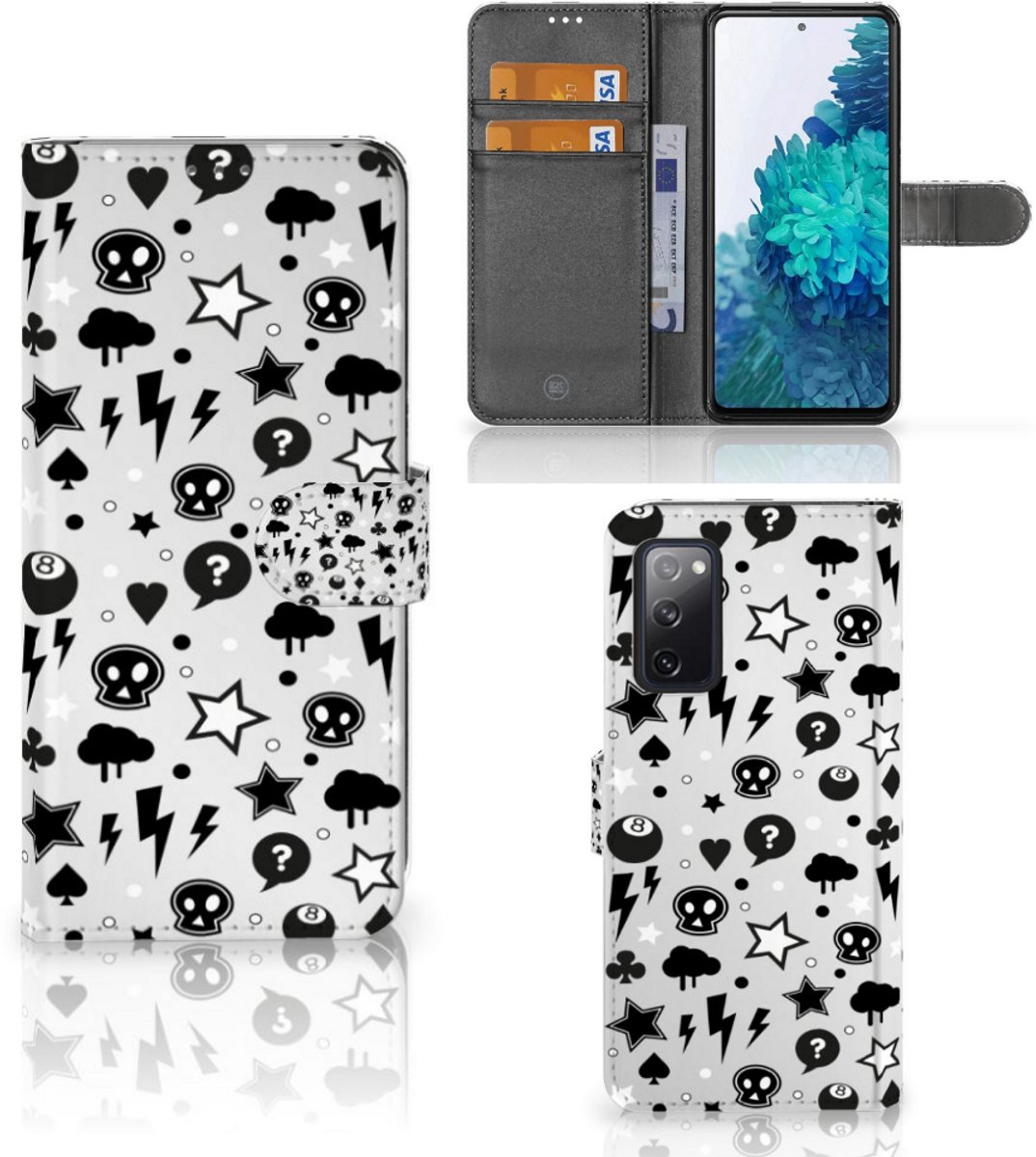Boekhoesje voor Telefoonhoesje met Naam Samsung Galaxy S20 FE Silver Punk