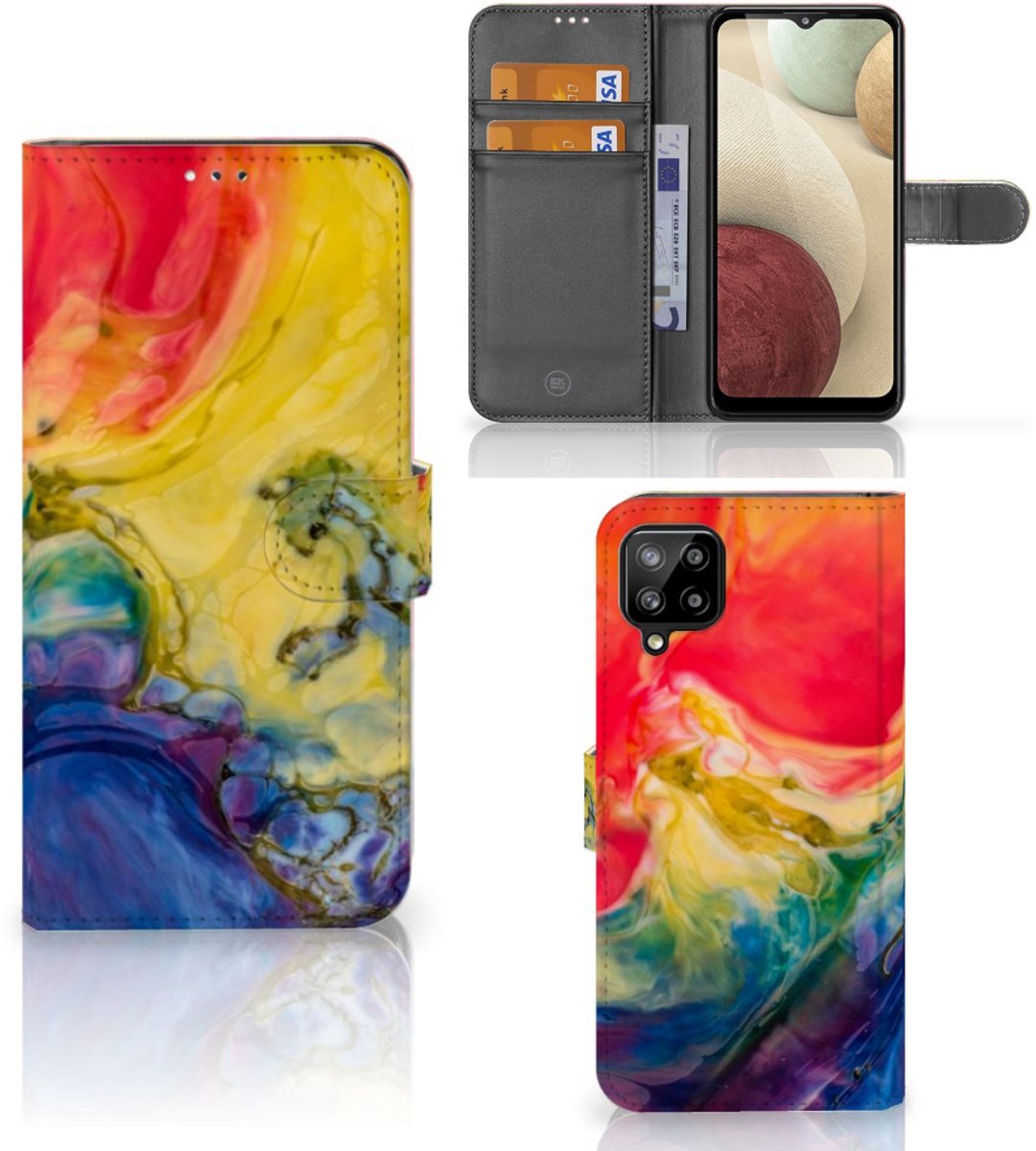 Hoesje Samsung Galaxy A12 Watercolor Dark