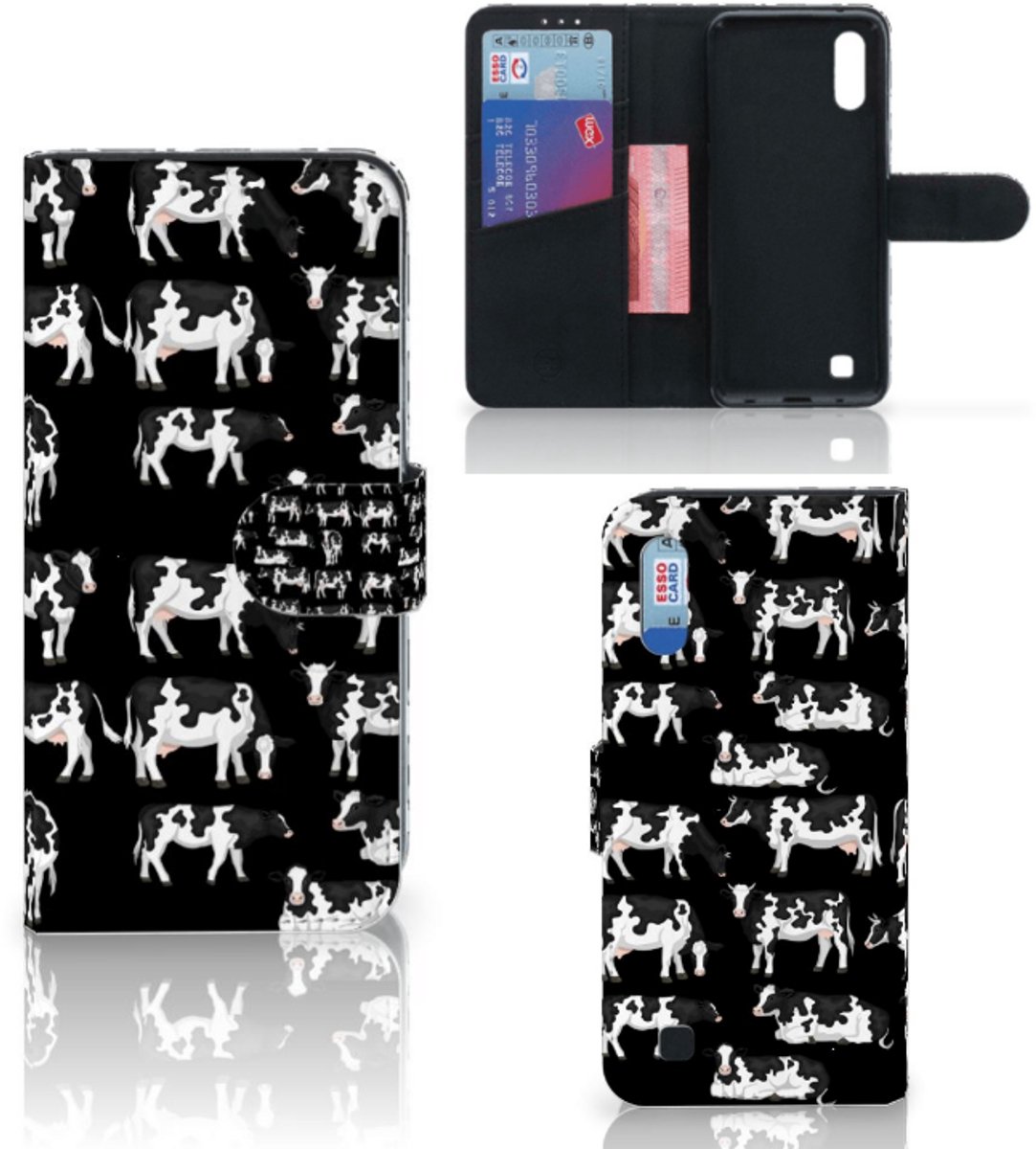 Samsung Galaxy M10 Telefoonhoesje met Pasjes Koetjes