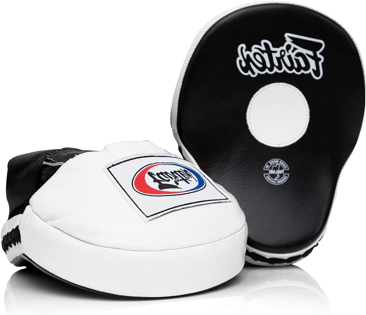 Bokshandschoenen Trainingspads - Focus Mitts Boksen - Sparren Trainen - Contour Vorm - One Size - Zwart/Wit
