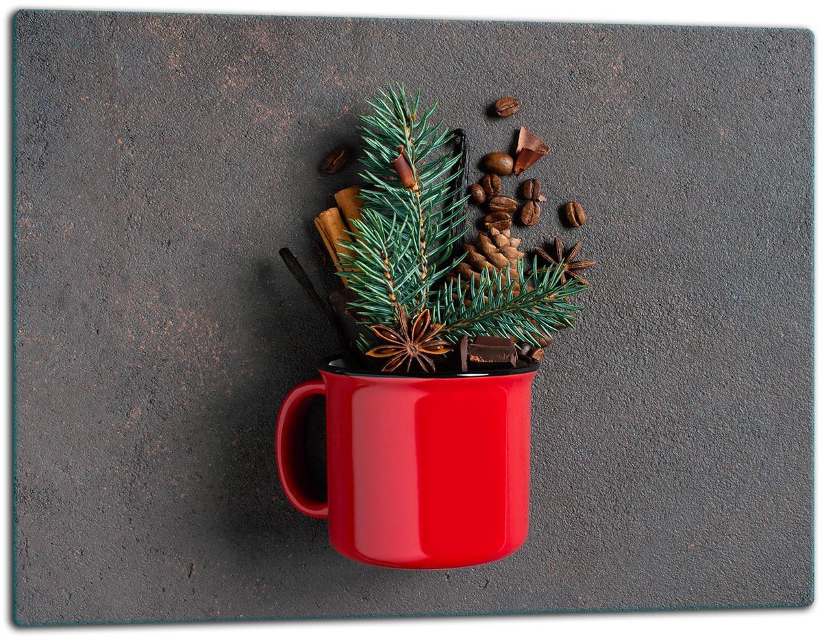 TMK ArtDeko Serie - Snijplank - Glas - 52x40 cm - Kerst Thema