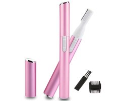 carmdering - Elektrische Wenkbrauw Trimmer | Precisietrimmer | Gezichtstrimmer I Wenkbrauw Epilator | Gezichtsepilator | Gezicht Ontharing | Trimmer I Roze