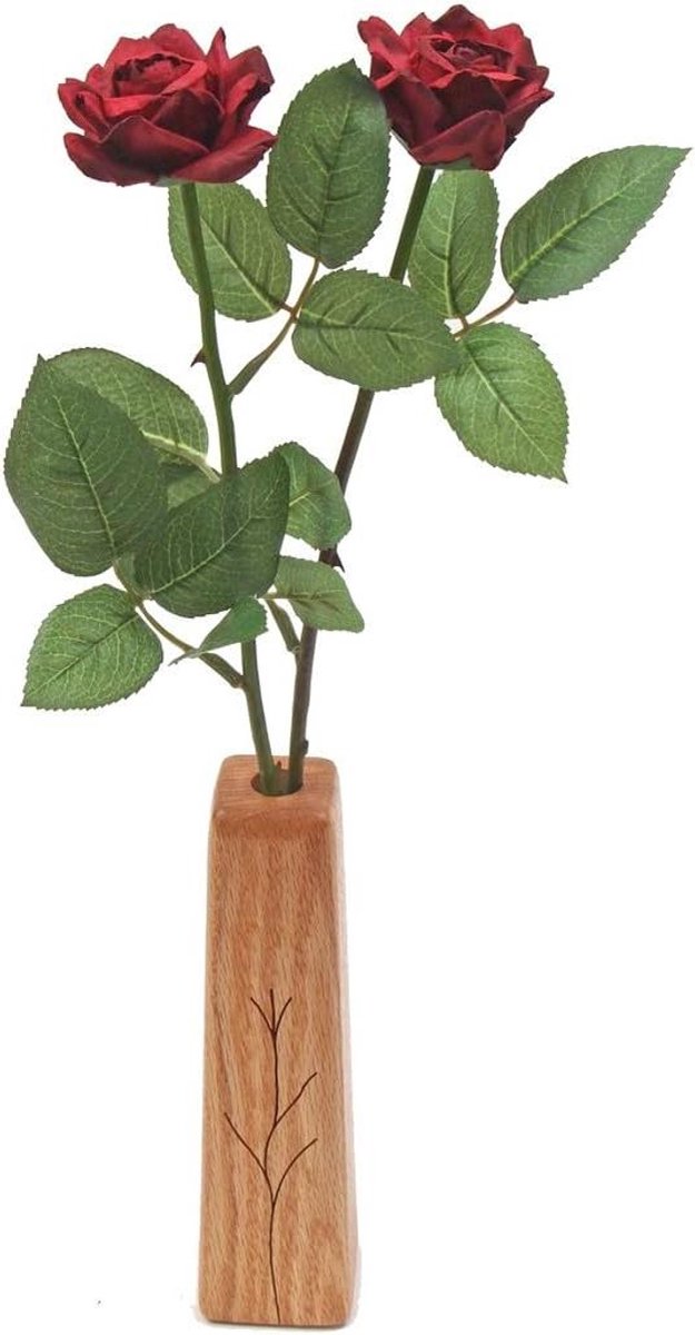 Papieren Rozen Boeket - Papieren Bloemen - Eerste Huwelijksverjaardag - Handgemaakt van Papier - 2 Stelen - Niet gespecificeerd