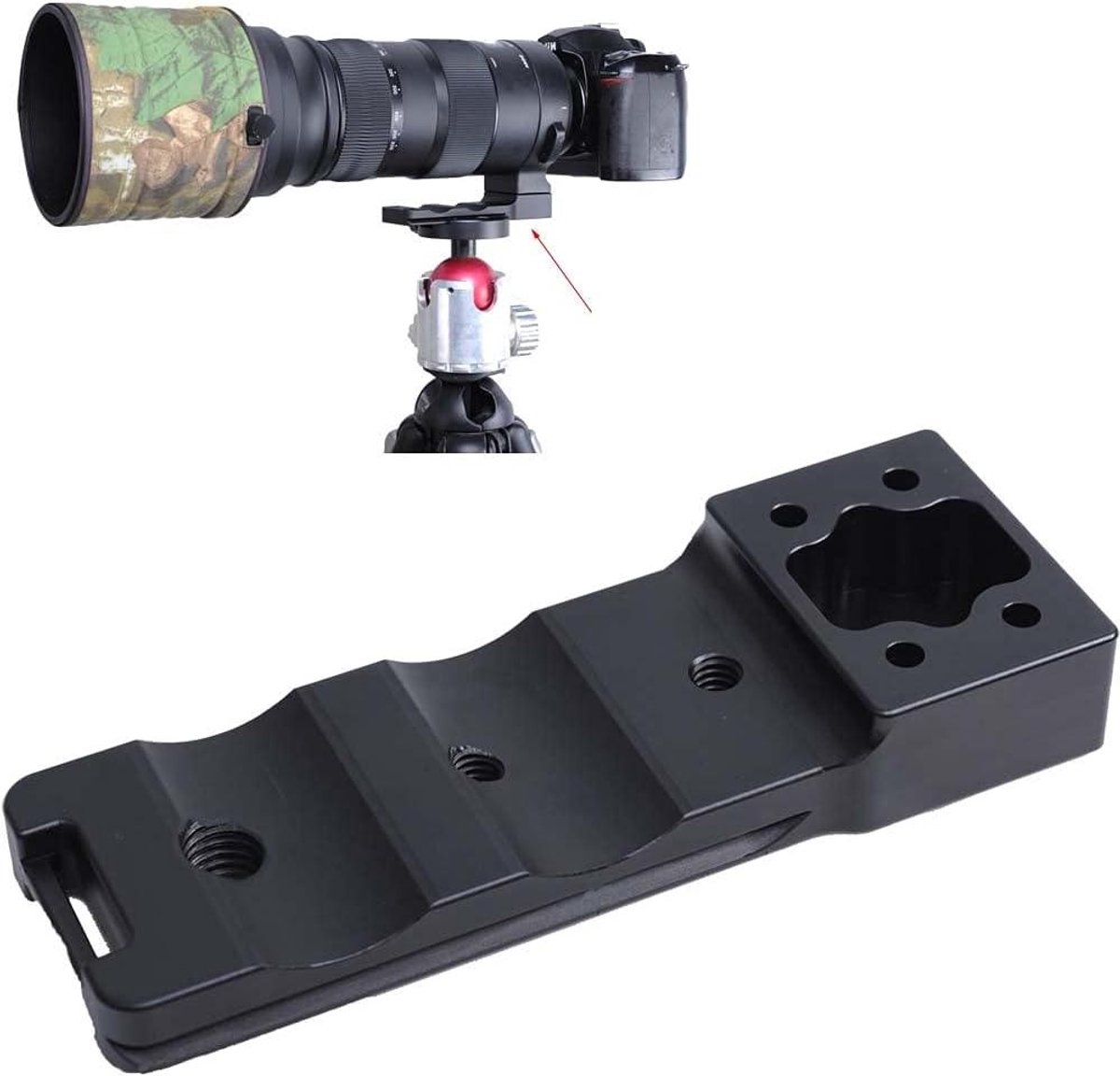 Lens Collar Foot - Tripod Mount Ring - Stabiliseren van Camera - CNC Gefreesd Aluminium
