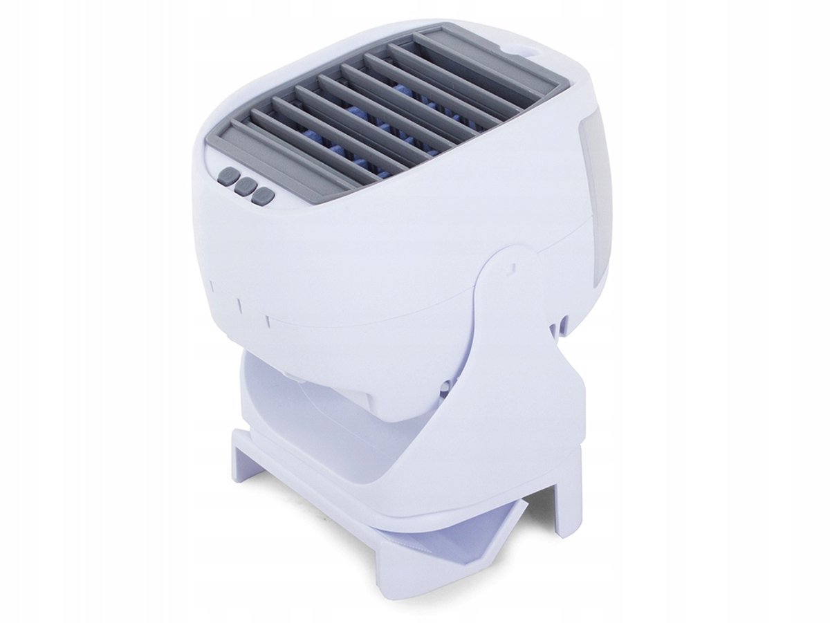 ICE Mini Airco luchtkoeler met watertank, luchtbevochtiger en USB, mobiele tafelventilator, energiezuinig, stil - Afbeelding 3