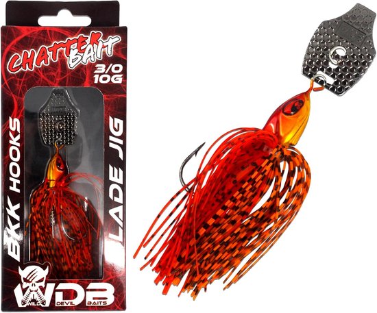Chatterbait Kunstaas - Bewegend Lokaas Vissen - Roofvis Vangen - Agressieve Fladderende Beweging - 10 gram - Paars Chartreuse — afbeelding 2