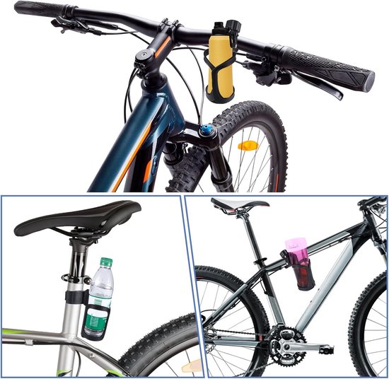 Draaibare bidonhouder voor op de fiets zwart - 360 graden draaibare sterke fiets bekerhouder - snel los te maken fiets bidonhouder - Fiets bidonhouder - lichtgewicht - Geschikt voor Drinkflessen en Babyflesjes - op Stuur of Mountainbike — afbeelding 5