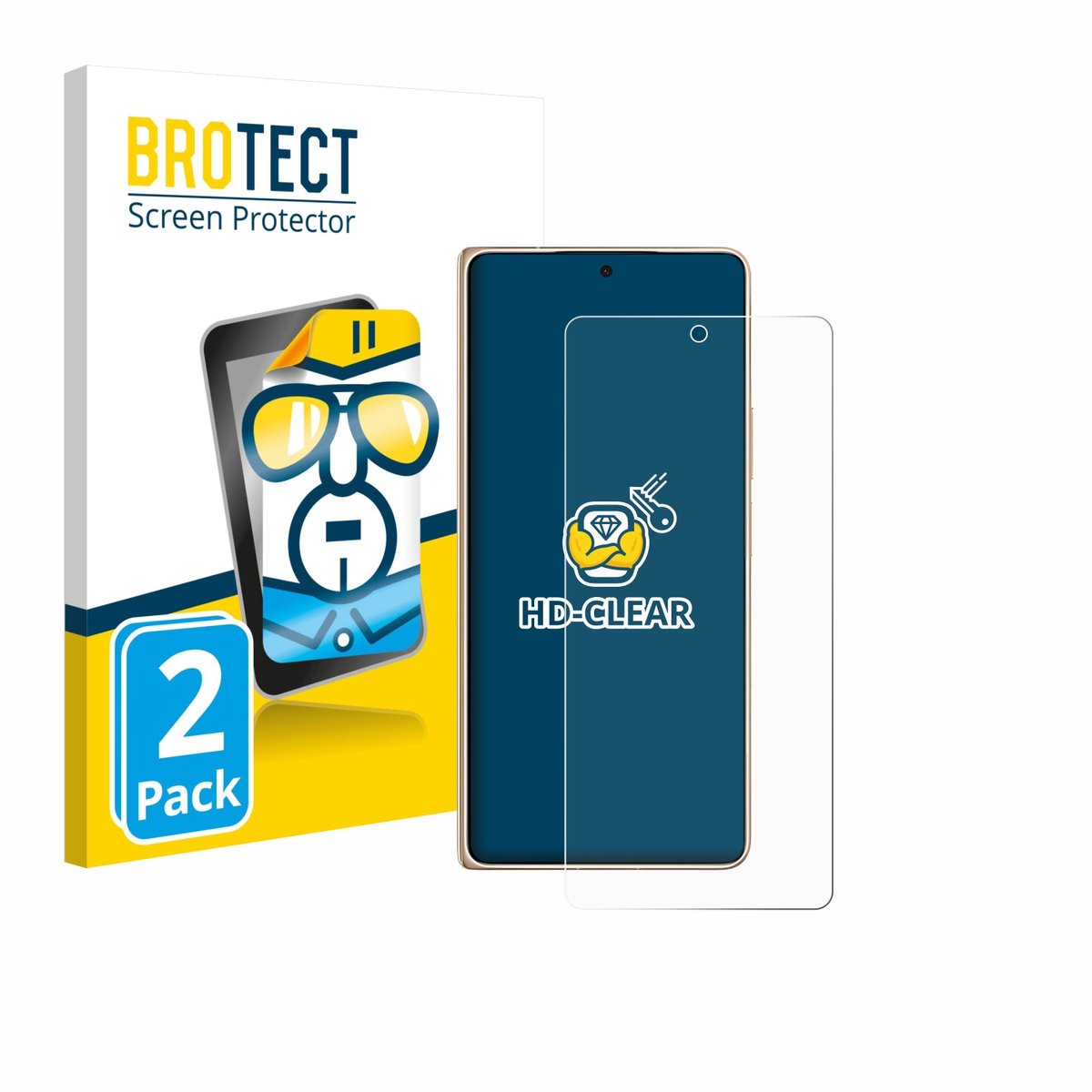 BROTECT - Screenprotector voor Honor Magic V6 - Folie Beschermfolie transparant 2 Stuks