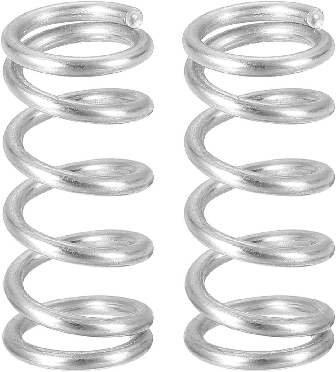 Drukveren RVS - Verlengveer Compressieveer - Reparaties Uitvoeren - Roestvrij Staal 304 - 1.6x12x25 mm - Zilver
