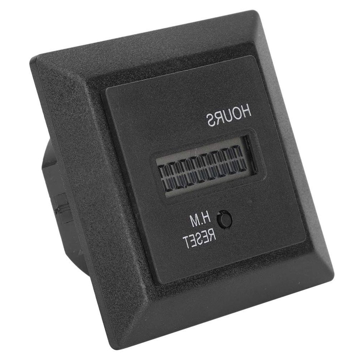 Digitale Urenteller - Quartz Timer - Industriële Tijdmeting - Kristaloscillator Timing - 8 x 8 x 4 cm - Zwart