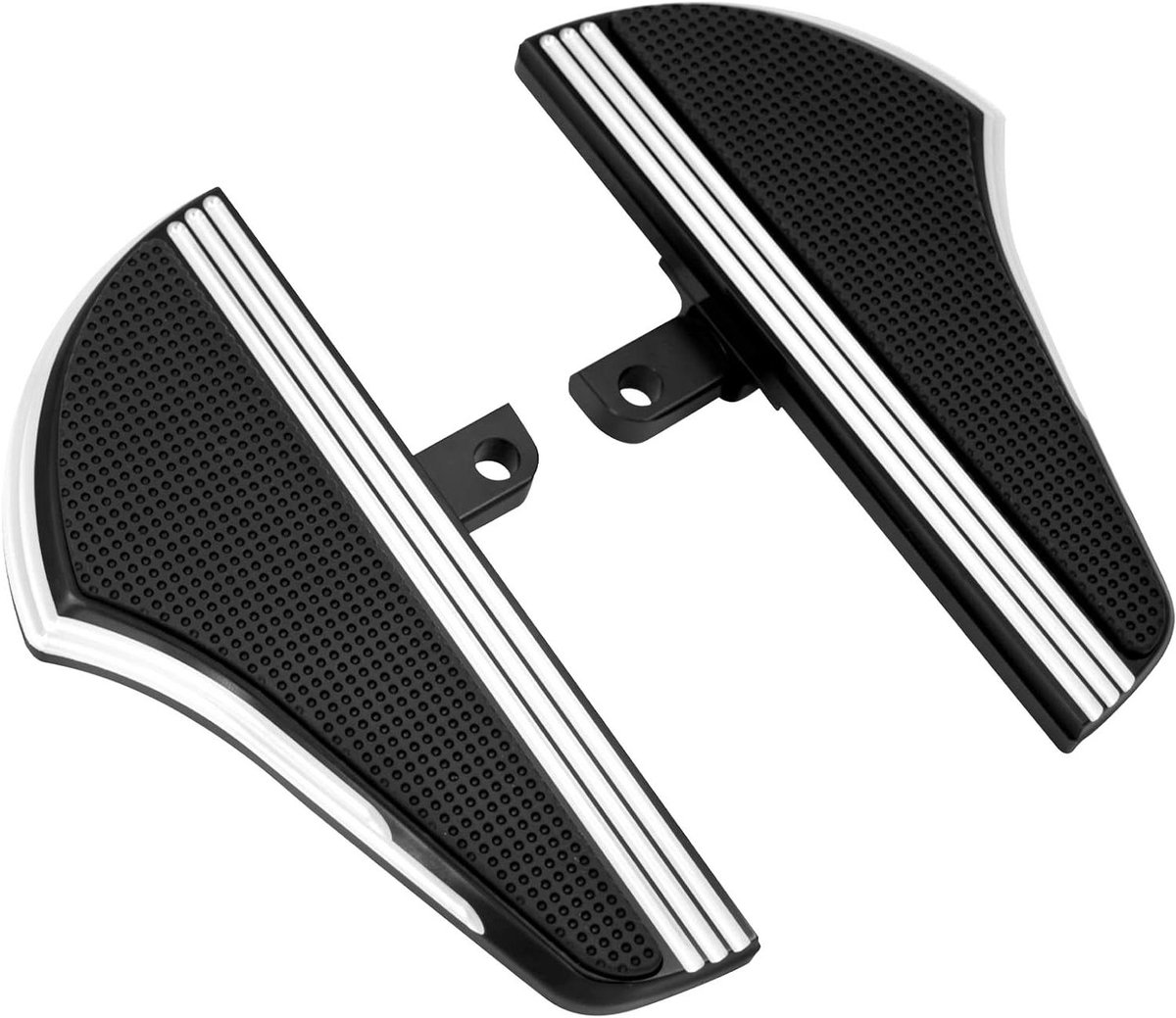 Motorfiets Passagiersvloeren - Voetsteunen Motor - Comfortabel Rijden - CNC Gefreesd Aluminium Rubber - Universele Pasvorm - Zwart
