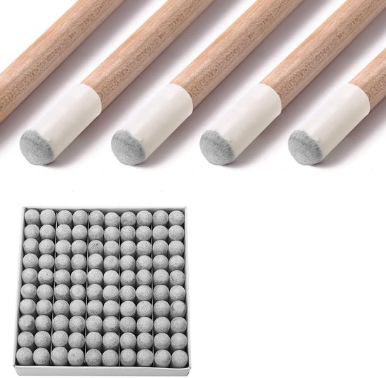 Dailygoody - 100Pcs Billiard Cue Tips - Vervangtips voor Biljartkeu - Hoogwaardige kunststof - 13mm - Duurzaam en breukbestendig - Geschikt voor snook van Merkloos — afbeelding 3