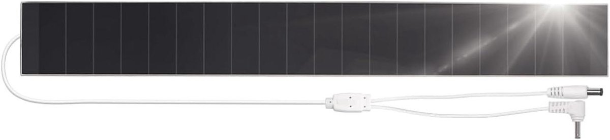 Zonnepaneel Set - Zonneoplader Gordijnen - Gemotoriseerde Jaloezieën Opladen - Hoge Capaciteit 350mAh - 35W 11V - Zwart