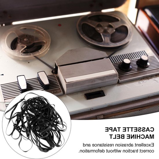 Store_7 - Rubberen riemen - Banden voor cassettespeler - Ondersteuning voor onderhoud - Zwart - Platte riemen voor draaitafels - Geschikt voor cass... — afbeelding 2