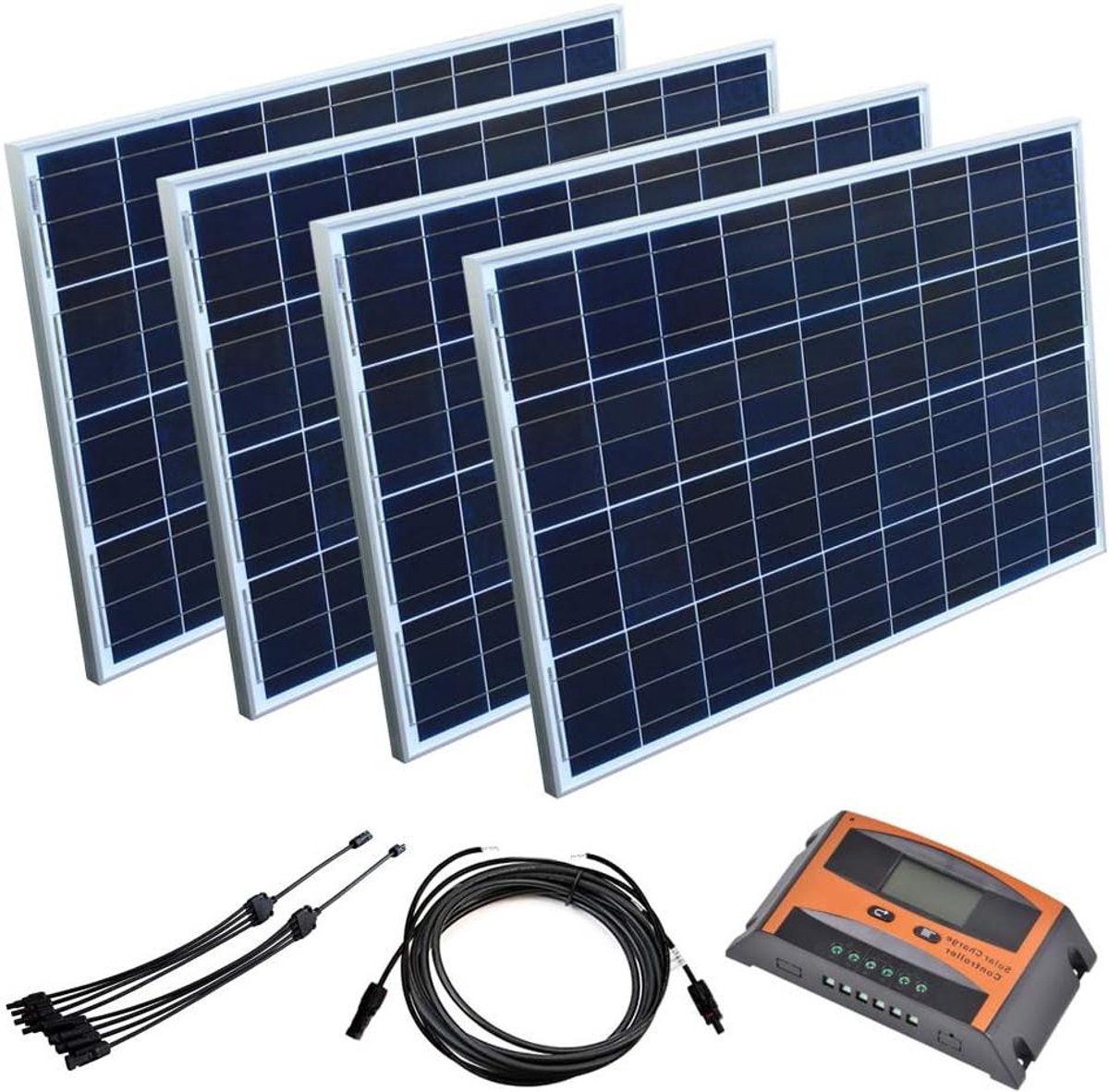 Zonne-energie set - Zonnepanelen kit - Energie opwekken - Compleet voor beginners - 400 Watt - Zwart