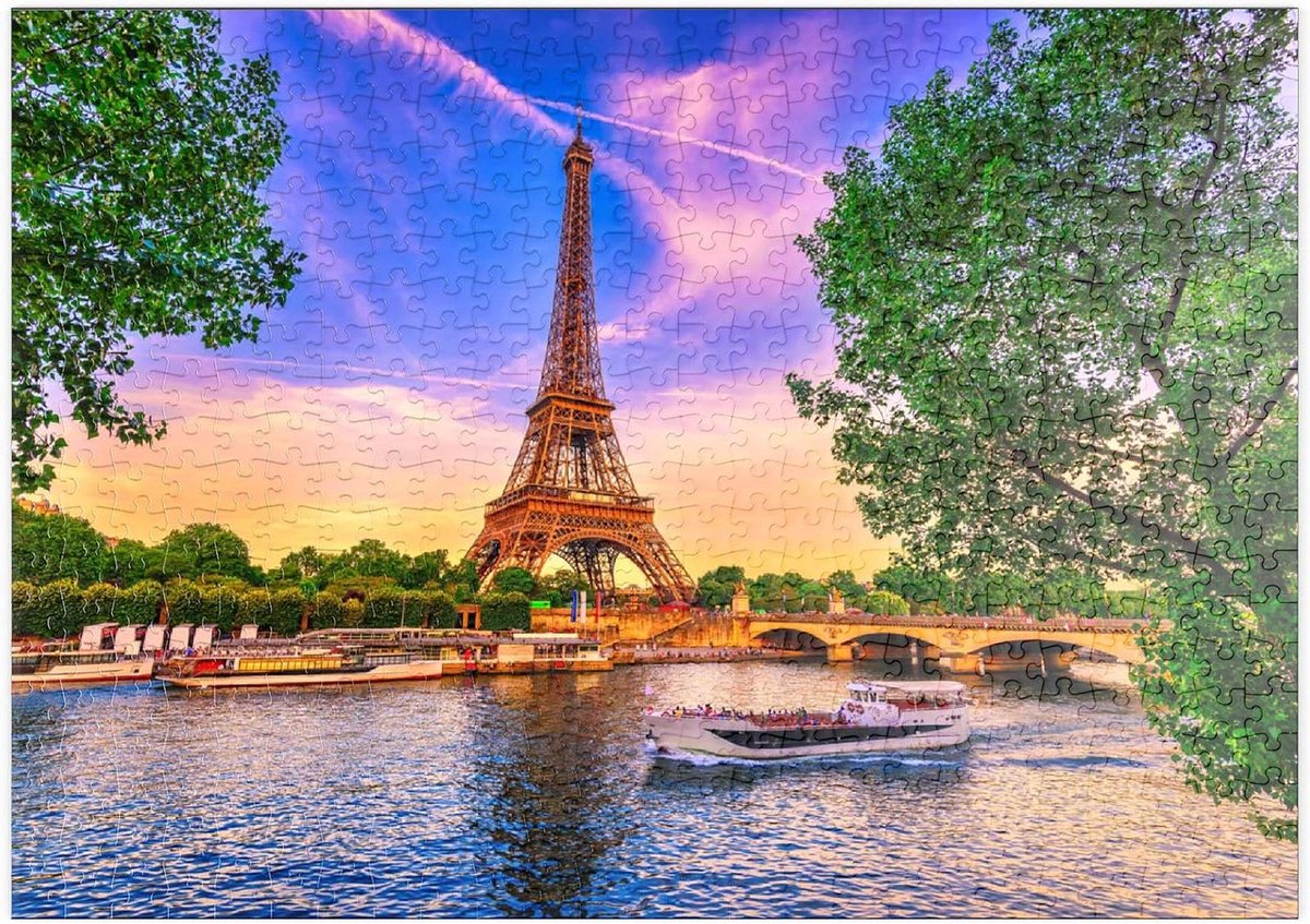 Legpuzzel Eiffeltoren - Puzzel Parijs - Ontspanning thuis - Hoge resolutie print - 500 stukjes - Meerkleurig