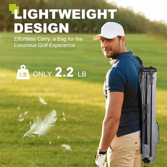 Golf Lichtgewicht Stand Tas - Golftas Pitch n Putt - Golf Driving Range - Verstelbare Schouderriem - 315 inch hoog — afbeelding 2