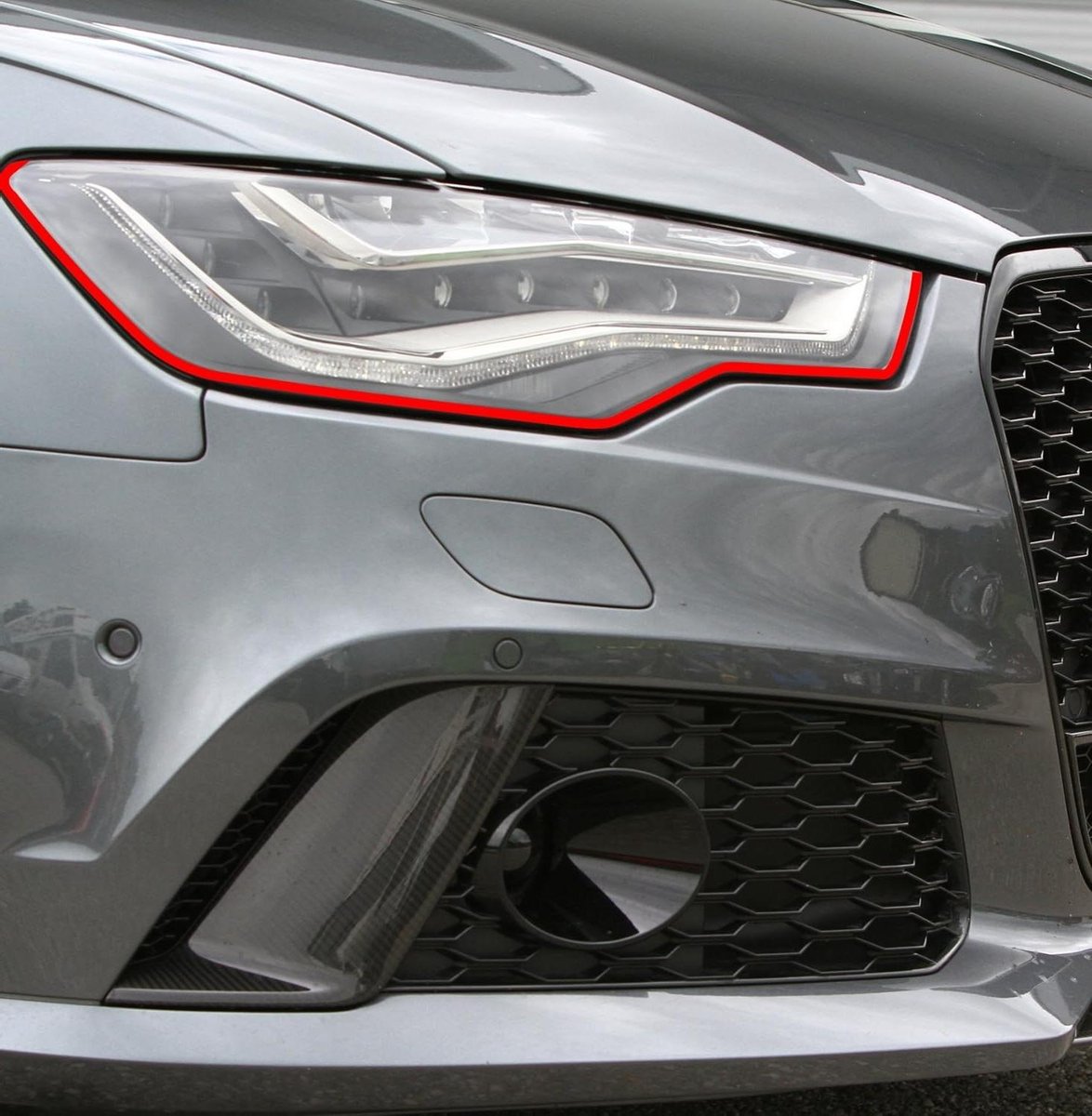 Koplampfolie Devil Eye - Striping Autolampen - Voertuig Personaliseren - Zelfklevende High-Performance Folie - 3 Strepen 80 cm - Neon Oranje