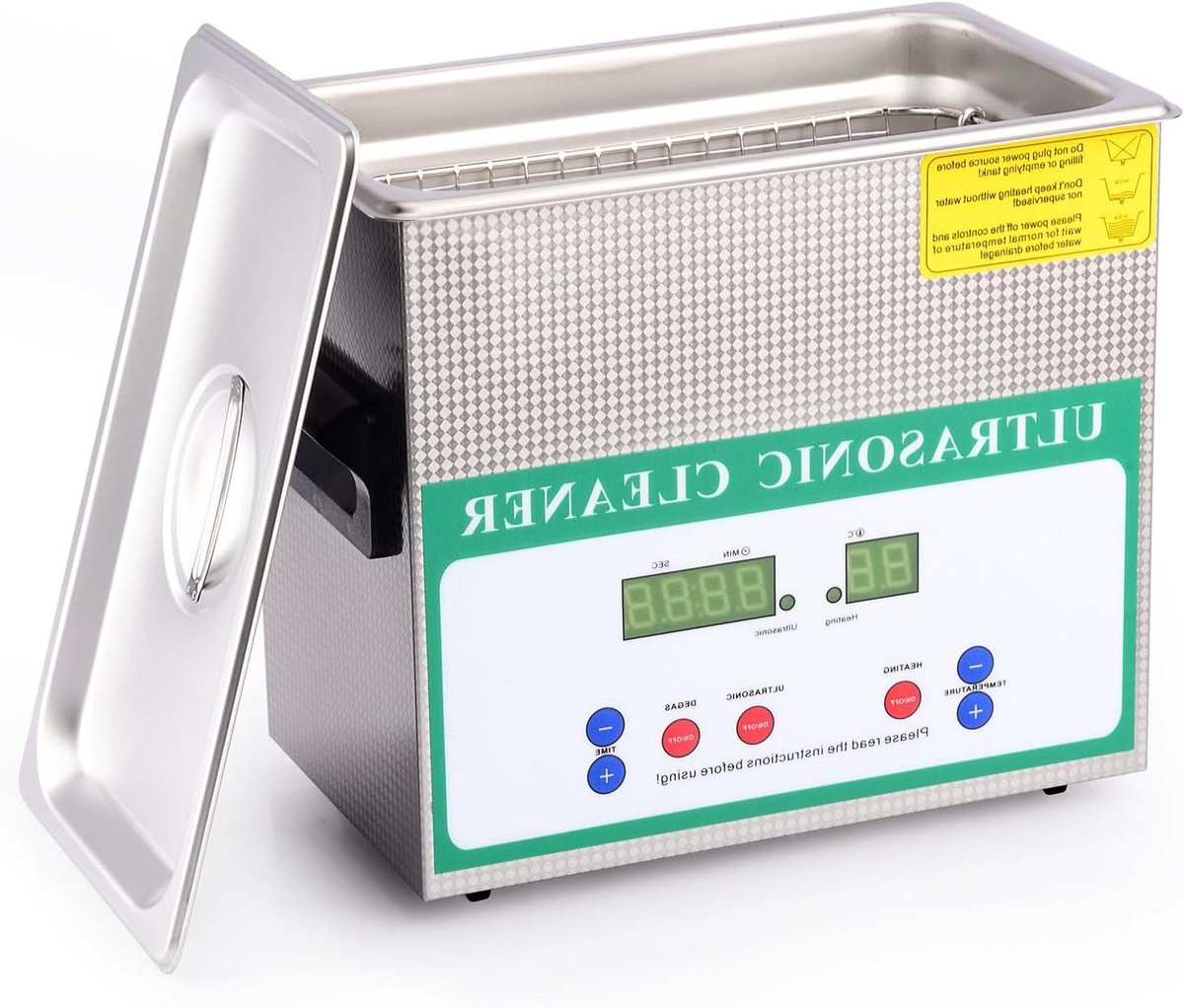 Ultrasone Reiniger - Schoonmaakapparaat Laboratorium - Precisie Reiniging - Digitale Timer & Verwarming - 3.2 L - Zilver