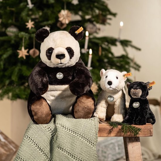 Steiff Knuffeldier Teddies for Tomorrow Siro ijsbeer, schattig knuffeldier met kunststof ogen, kinderen, jongens en meisjes, pluche dier 30 cm, wit, 062575 van Steiff — afbeelding 4