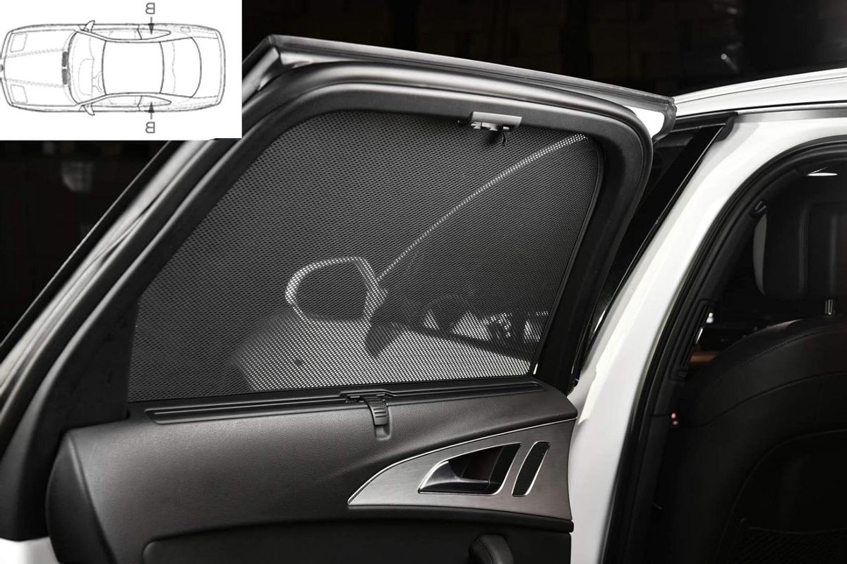 Set of Car Shades (rear doors) compatible with Volvo V60 Station 2010-2018 (4-piece) Tailored Car Sun Shade