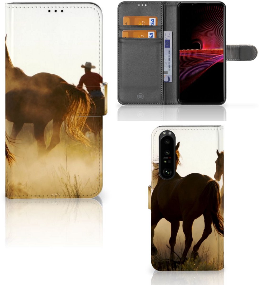 Sony Xperia 1 III Telefoonhoesje met Pasjes Design Cowboy