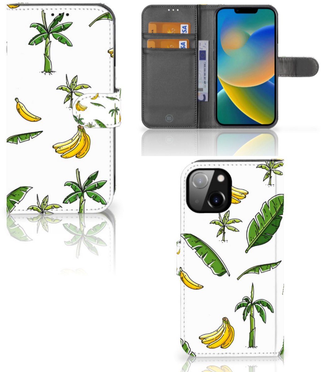 Boekhoesje voor Apple iPhone 14 Hoesje Banana Tree