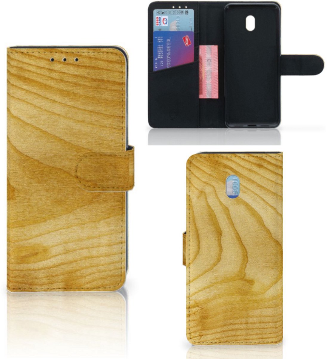 Xiaomi Redmi 8A Book Style Case Licht Hout