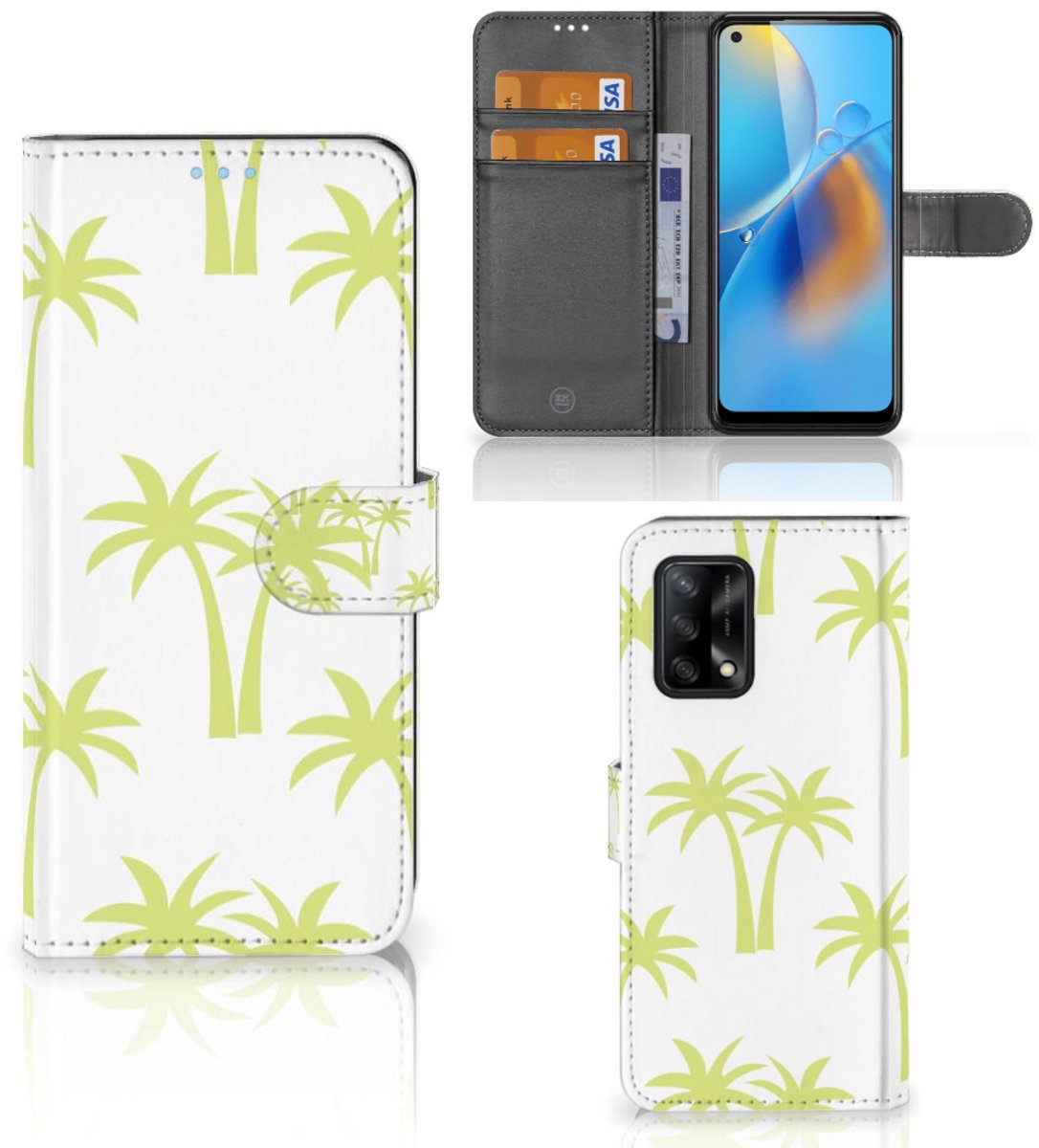 OPPO A74 4G Hoesje Palmtrees