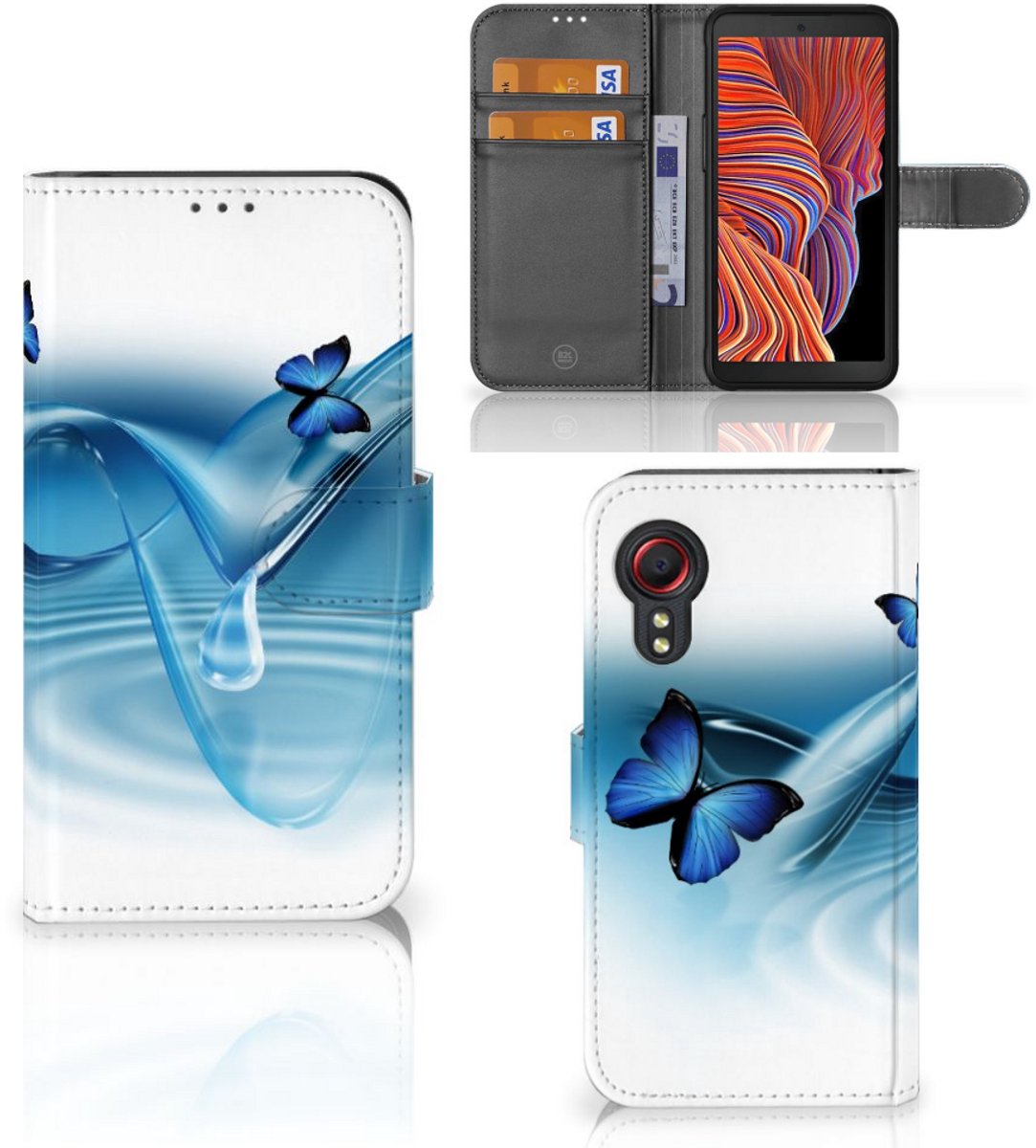 Samsung Galaxy Xcover 5 Telefoonhoesje met Pasjes Vlinders