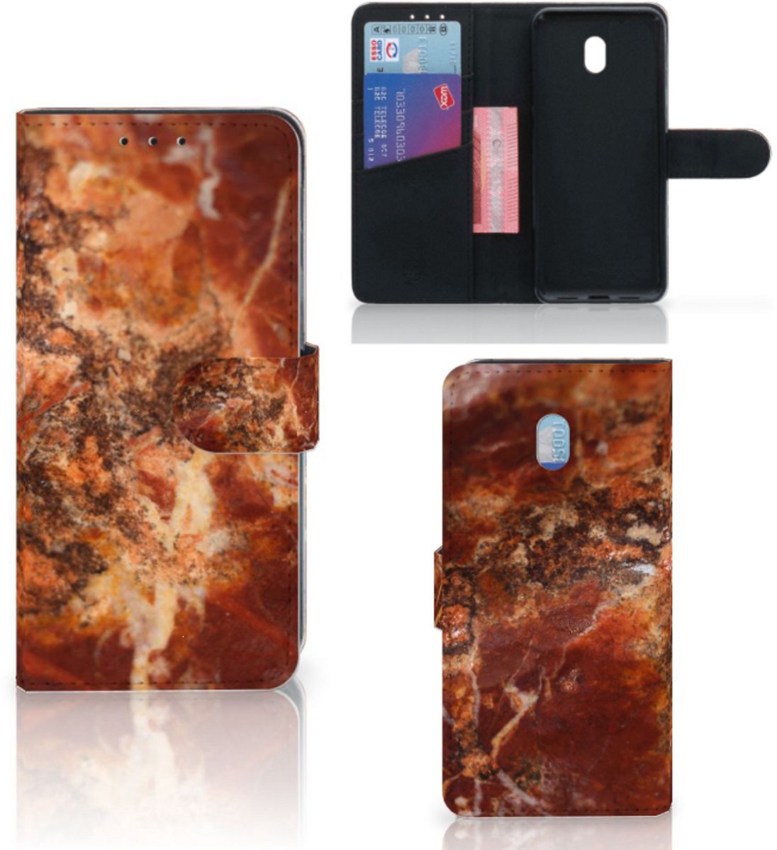 Xiaomi Redmi 8A Bookcase Marmer Bruin