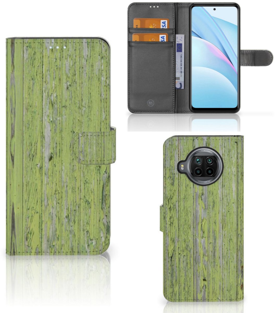 Xiaomi Mi 10T Lite Book Style Case Green Wood