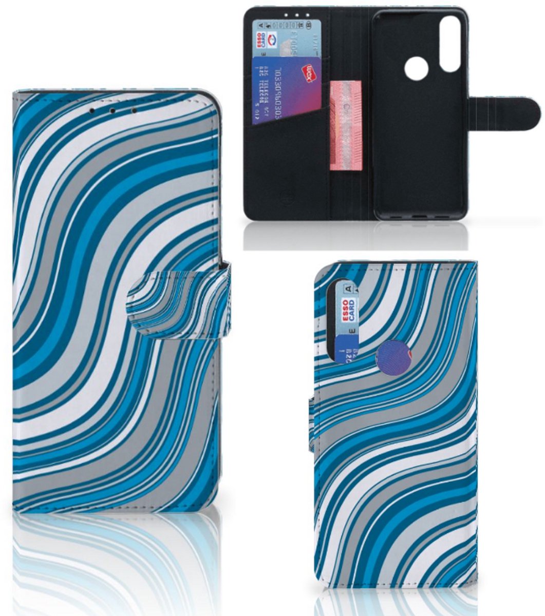 Alcatel 1S 2020 Telefoon Hoesje Waves Blue