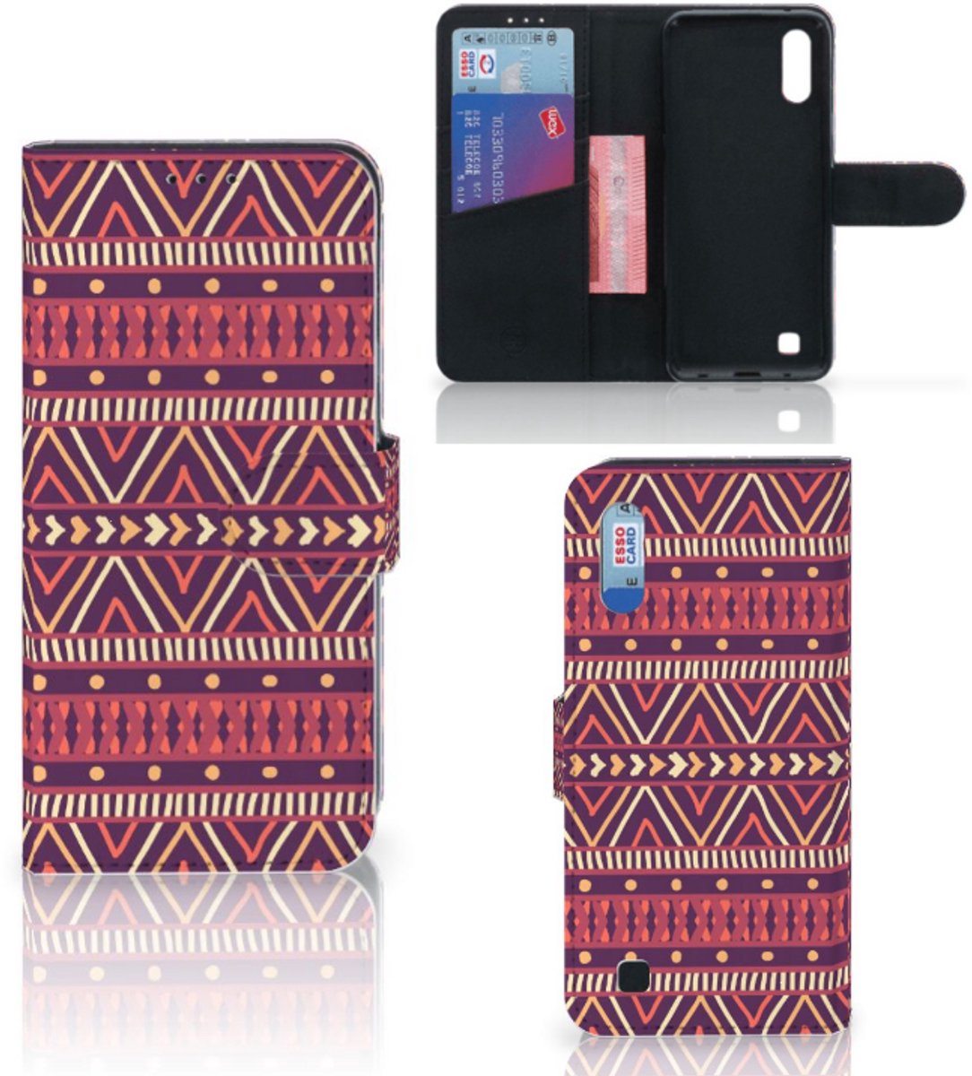 Samsung Galaxy M10 Telefoon Hoesje Aztec Paars