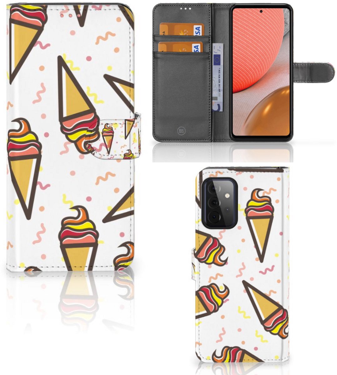 Samsung Galaxy A72 Book Cover Icecream